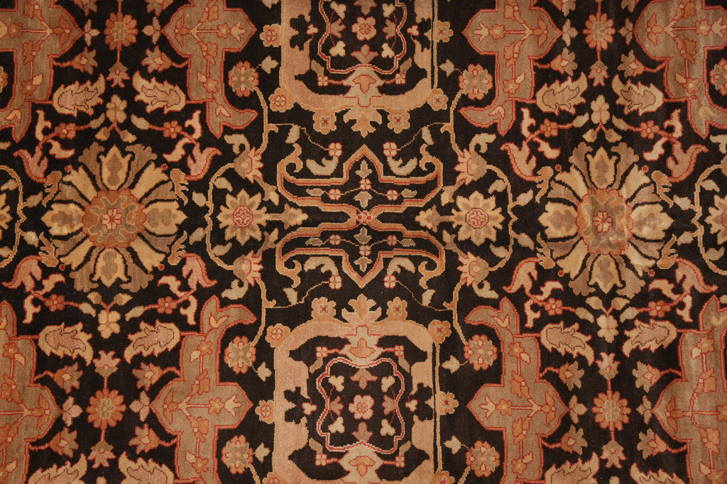 9 x 11.8 Brown Chobi Peshawar Rug #PIX-18867