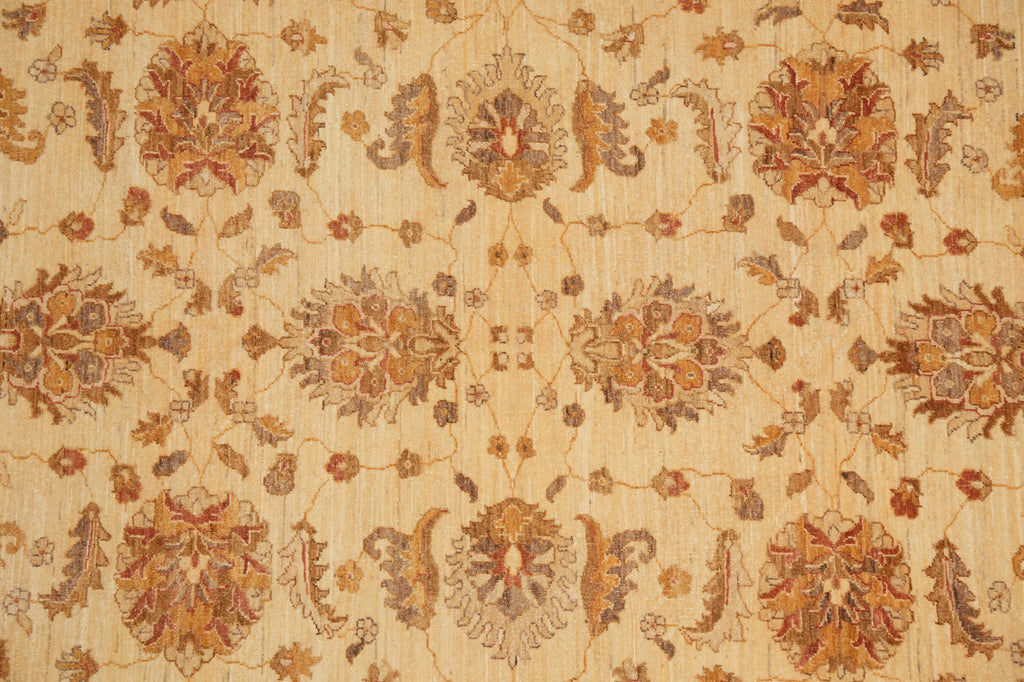 8 x 9.6 Beige Gold Chobi Peshawar Rug #PIX-8267