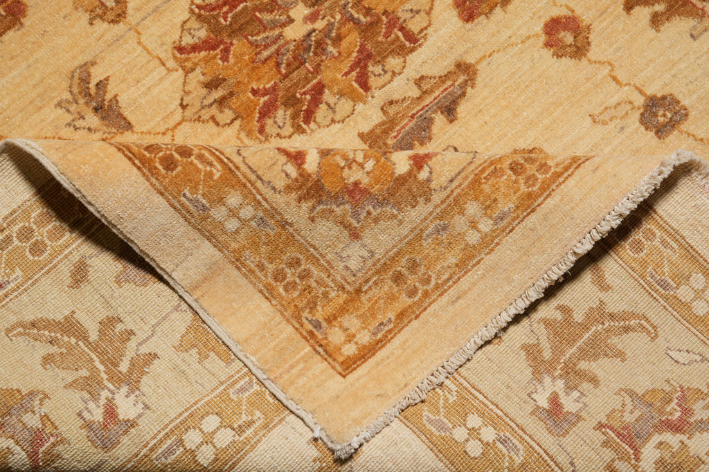 8 x 9.6 Beige Gold Chobi Peshawar Rug #PIX-8267