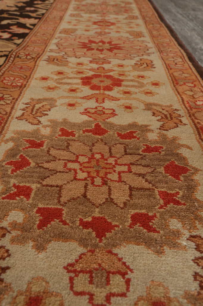 9 x 11.8 Brown Chobi Peshawar Rug #PIX-18867