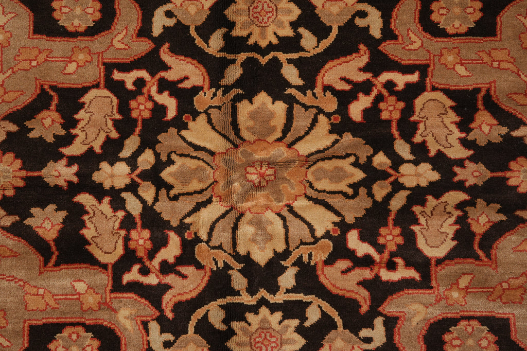9 x 11.8 Brown Chobi Peshawar Rug #PIX-18867