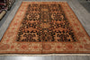 Load image into Gallery viewer, 9 x 11.8 Brown Chobi Peshawar Rug #PIX-18867