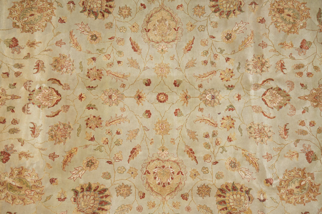 8.9 x 12 Tan Color Vegetable Dyed Chobi Rug 72472
