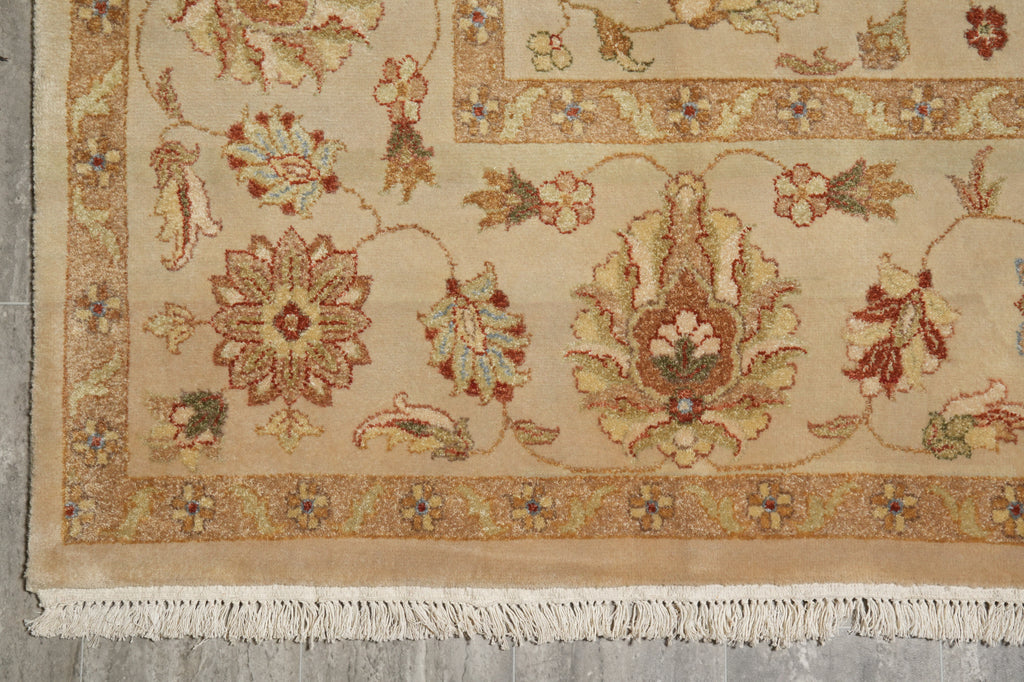 8.9 x 12 Tan Color Vegetable Dyed Chobi Rug 72472