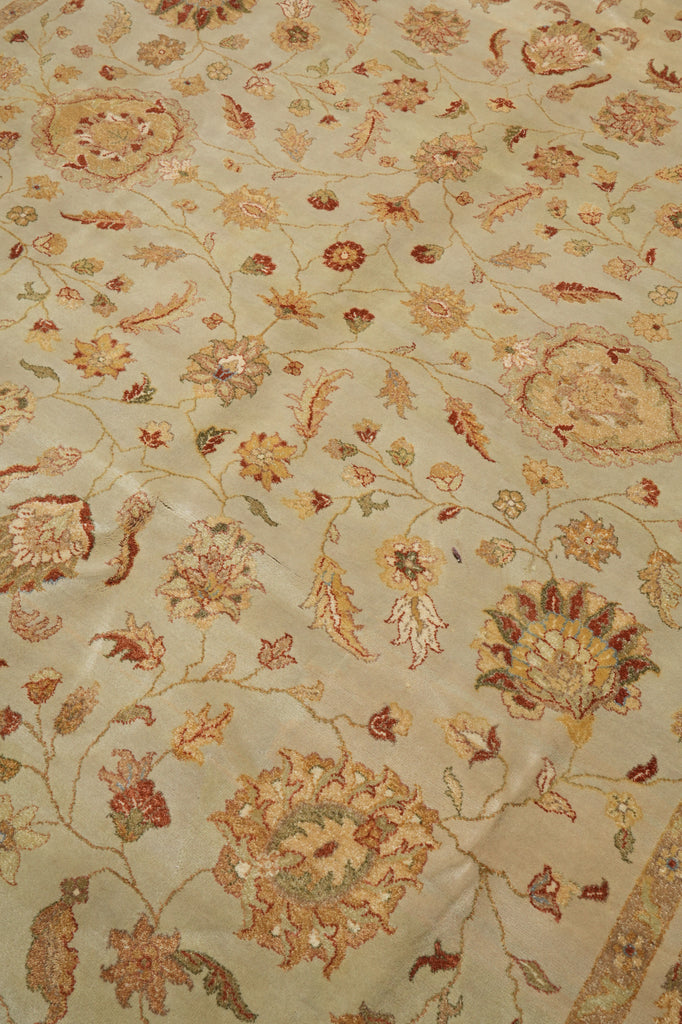 8.9 x 12 Tan Color Vegetable Dyed Chobi Rug 72472