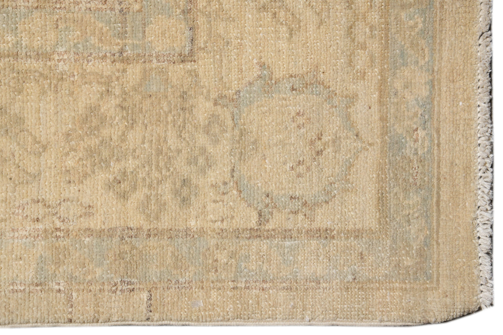 3.1 x 10.10 Handmade Chotan Runner Natural Wool Pale Pastels #B-77590