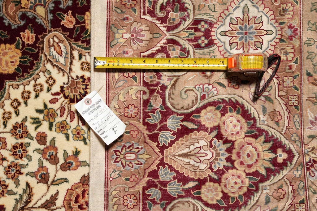 8.6 x 11.6 Ivory Lavar Wool & Silk Fine Quality Rug 18516