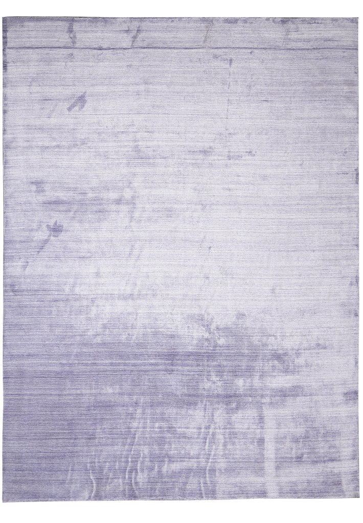 9 x 12 Plain Lavander Color Handmade Wool Rug Contemporary