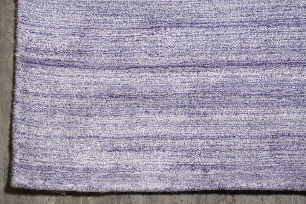 9 x 12 Plain Lavander Color Handmade Wool Rug Contemporary #F-4533