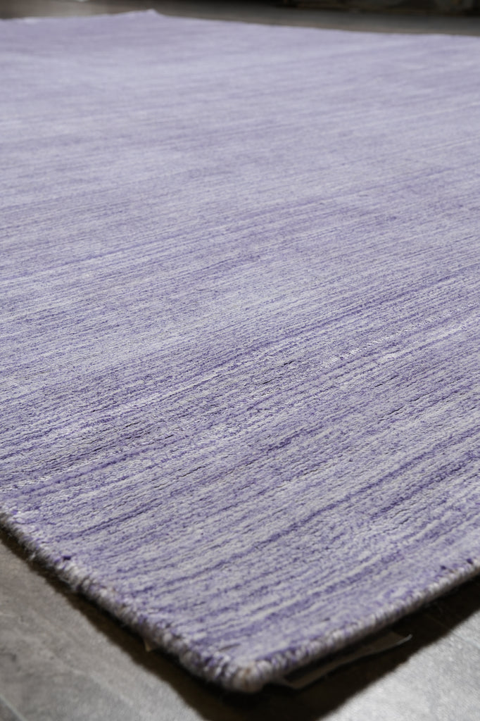 9 x 12 Plain Lavander Color Handmade Wool Rug Contemporary #F-4533