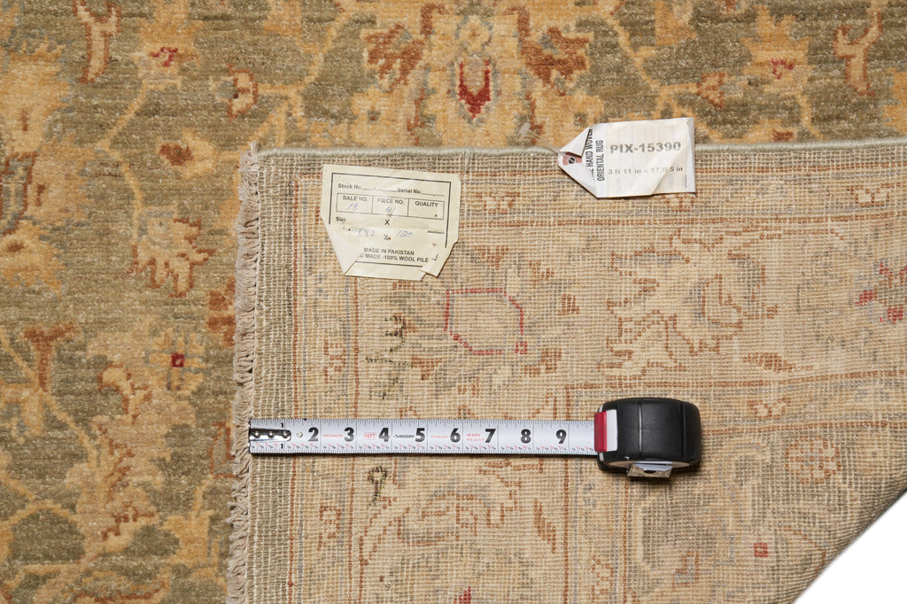 4 x 17.5 Wide Long Runner Sage Green Natural Wool #PIX-15390