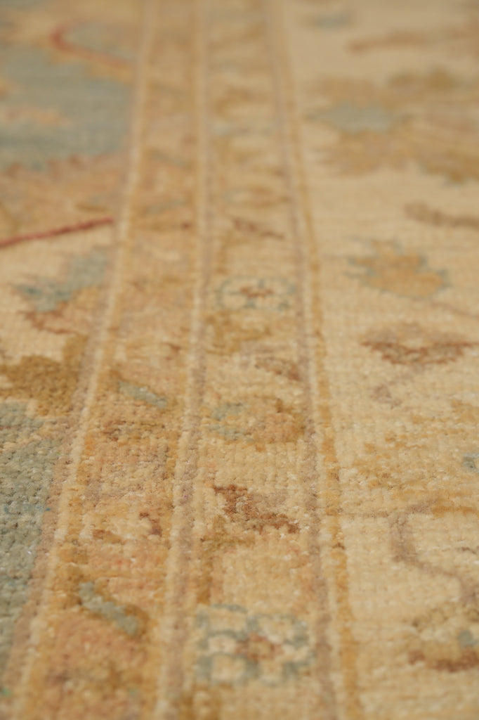 7.9 x 10 Light Teal Blue Chobi Peshawar Rug #PIX-20351