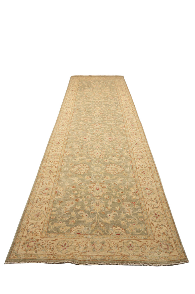 4 x 17.5 Wide Long Runner Sage Green Natural Wool #PIX-15390