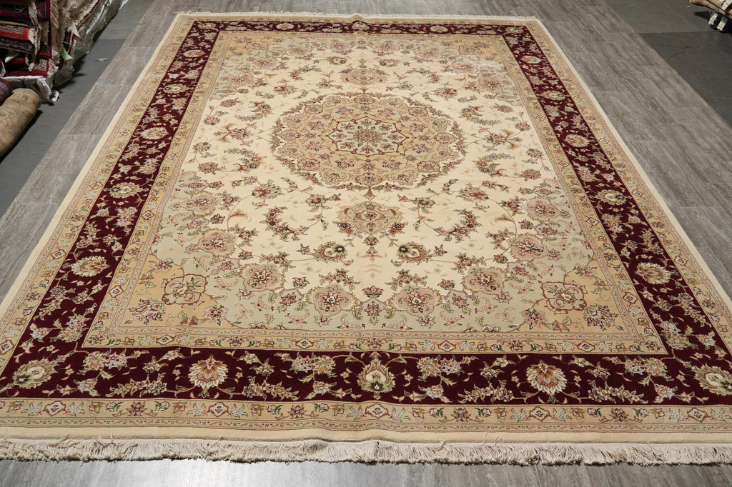 9 x 12 Wool & Silk Fine Quality Handmade Rug 18499