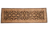 Load image into Gallery viewer, 4 x 12.3 Dark Brown Chobi Peshawar Rug Handmade Fine Ghazni Wool #F-4369