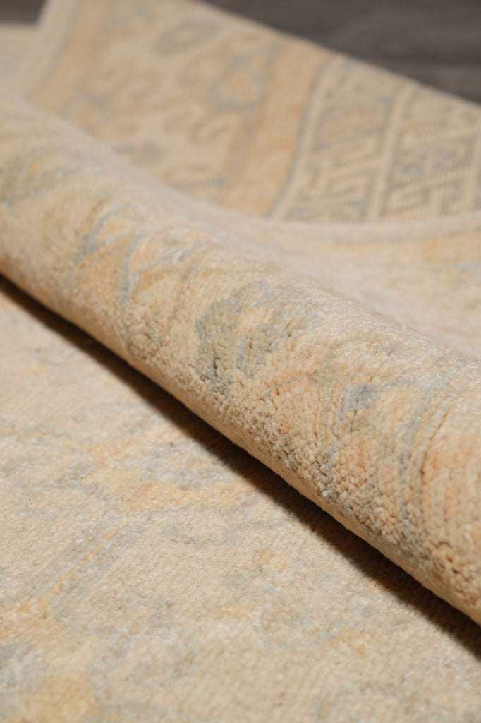 8 x 9.8 Chobi Peshawar Zigler Rug Colors Faded Pale Pastels Washed All Colors Faded Washed out Pastels out #PIX-26761