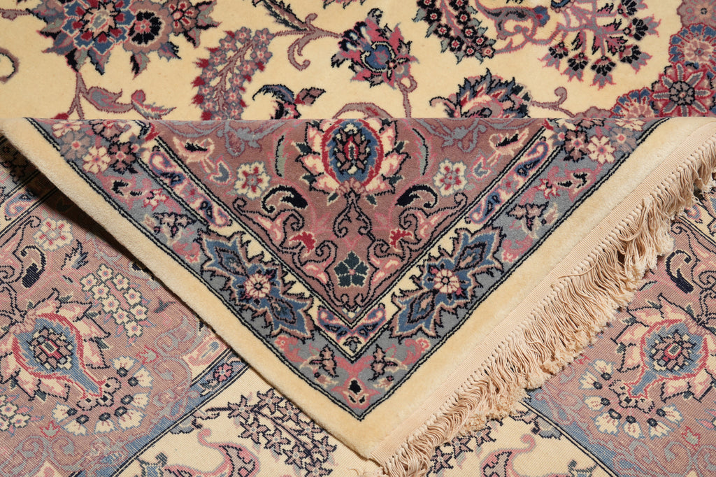 8.7 x 12 Pre owned Persian IVORY KASHAN Rug #5036