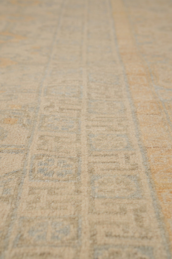 8 x 9.8 Chobi Peshawar Zigler Rug Colors Faded Pale Pastels Washed All Colors Faded Washed out Pastels out #PIX-26761
