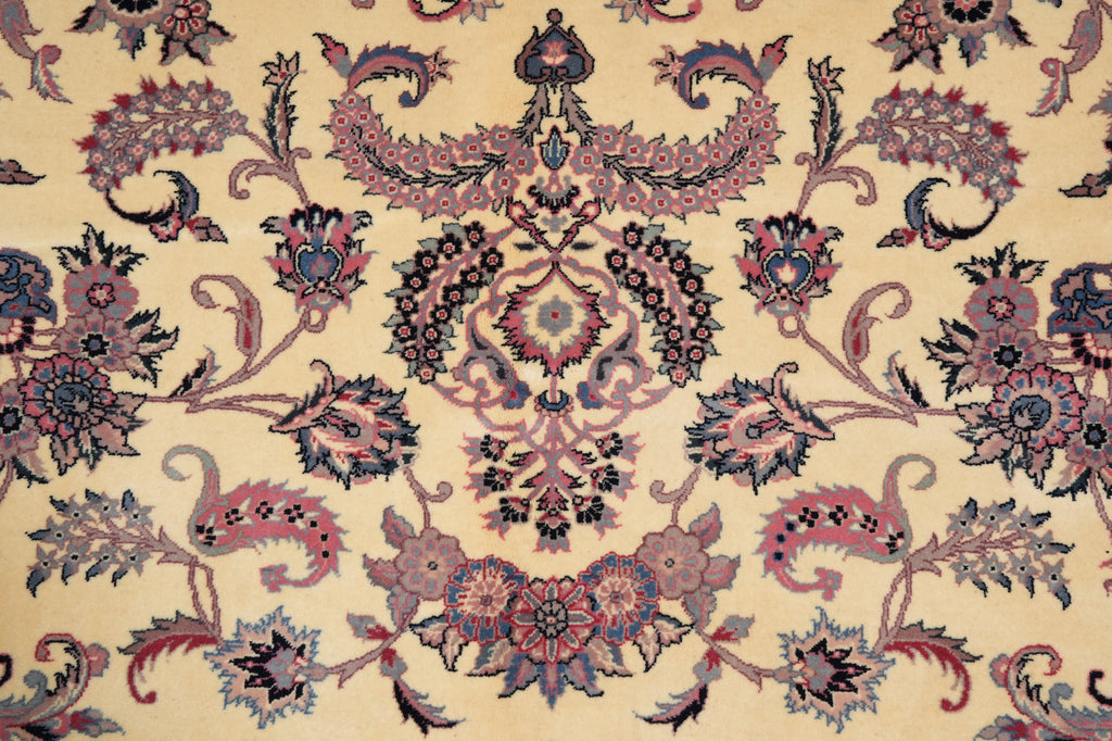 8.7 x 12 Pre owned Persian IVORY KASHAN Rug #5036