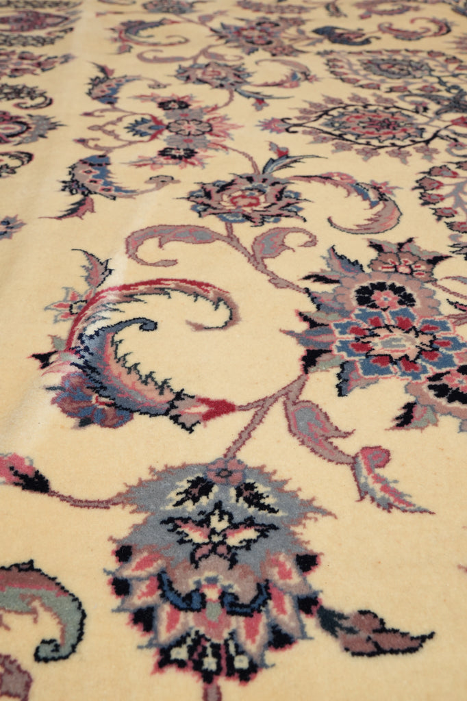 8.7 x 12 Pre owned Persian IVORY KASHAN Rug #5036