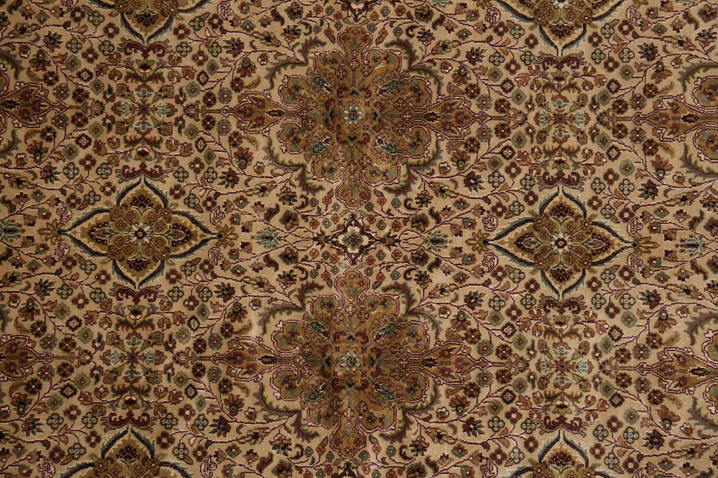 6 x 8.7 Handmade Jaipur Rug Neutral Dense Weave Wool Pile #PIX-6797