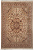 Load image into Gallery viewer, 8.5 x 11.7 Ivory High End Wool &amp; Silk Sino Tabriz Rug 17448