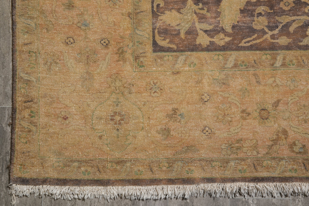 9 x 11.4 Neutral Brown Zigler Chobi Rug Natural Wool #PIX-804-102
