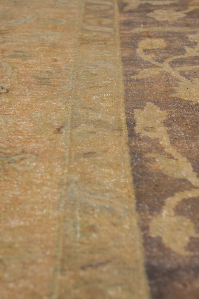 9 x 11.4 Neutral Brown Zigler Chobi Rug Natural Wool #PIX-804-102