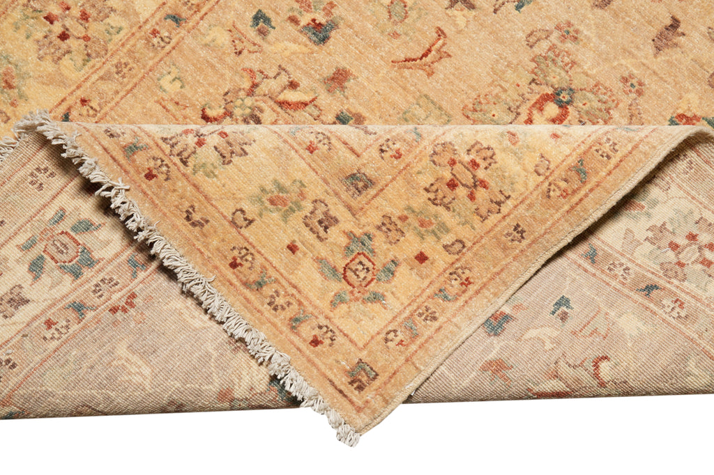 4' x 23.3'  Handmade Chobi Peshawar Beige Gold Long Runner #B-79948