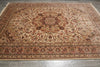 Load image into Gallery viewer, 8.5 x 11.7 Ivory High End Wool &amp; Silk Sino Tabriz Rug 17448