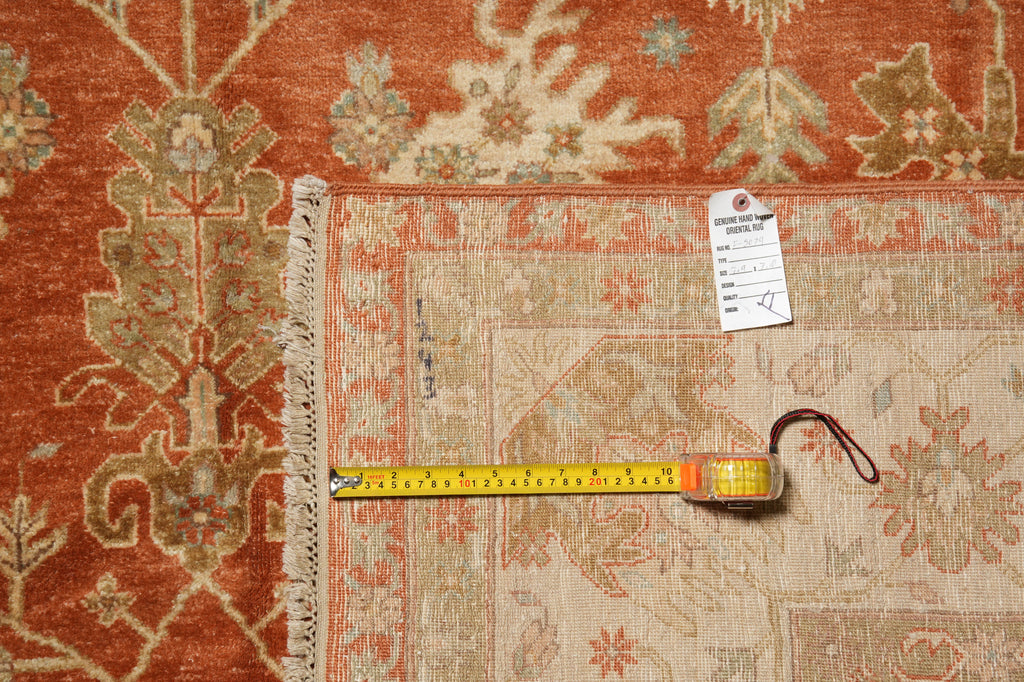 8 x 9.9 Antique Coral Quality Wool Handmade Rug #5079
