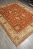 Load image into Gallery viewer, 8 x 9.9 Antique Coral Quality Wool Handmade Rug #5079