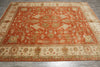 Load image into Gallery viewer, 8 x 9.9 Antique Coral Quality Wool Handmade Rug #5079