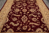 Load image into Gallery viewer, 8.8 x 13.4 Fine Quality Handmade Zigler Chobi Rug Natural Organic Wool Warm Burgundy #PIX-9912