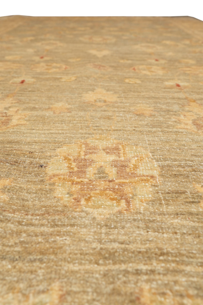 4 x 17.8  Washed out Green Gold Wide Handmade Runner #PIX-15387