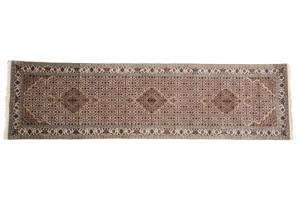 2.9 x 10' Feet Mahi Tabriz Wool and Silk Runner #PIX-8549