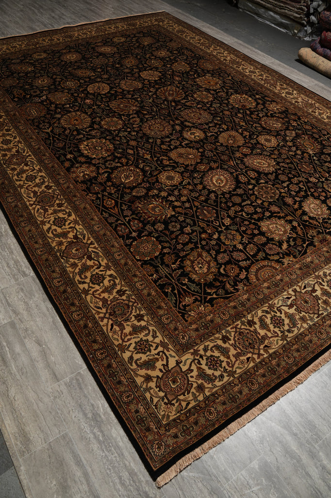 10 x 14.4 New Handmade India Rug Black 20169