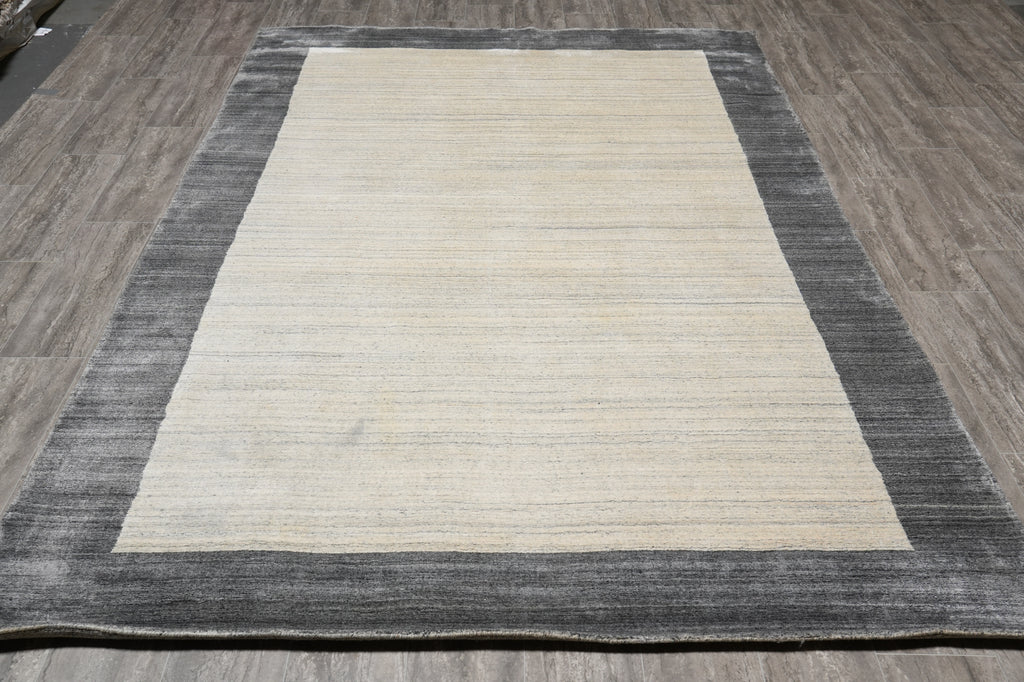 6.3 x 9.6 New Handmade Wool Modern Rug Solid Plain Color #F-4534