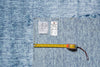 Load image into Gallery viewer, 8 x 10.4 Light Blue  Solid Plain Color Modern Handmade Rug Bamboo Silk #F-4535