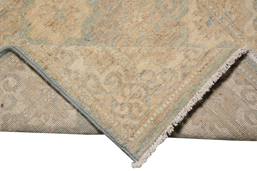 2.9 x 10' Feet Light Green Washed Colors Handmade Runner #PIX-25199