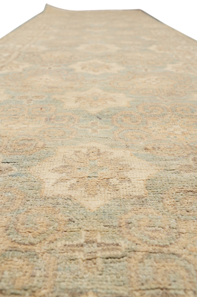 2.9 x 10' Feet Light Green Washed Colors Handmade Runner #PIX-25199