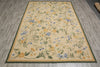 Load image into Gallery viewer, 6 x 9 Beige Needlepoint Floral Beautiful Rug 4004