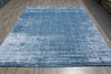 Load image into Gallery viewer, 8 x 10.4 Light Blue  Solid Plain Color Modern Handmade Rug Bamboo Silk #F-4535