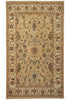 Load image into Gallery viewer, A traditional oriental-style area rug with an intricate floral and medallion pattern in beige, brown, and muted blue tones, shown flat against a white background.