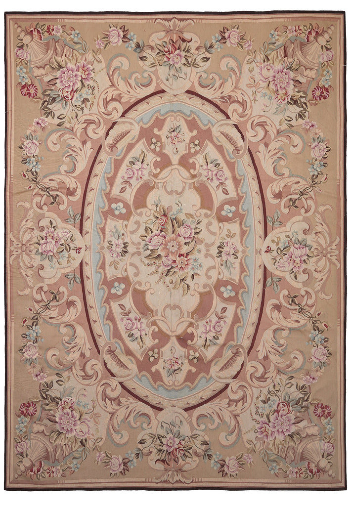 9 x 12 Aubusson Savanerrie Flat Weave Rug 20809