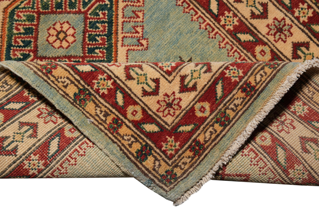 2.8 x 10' Feet New Handmade in Afghanistan Kazak Green Wool Runner #B-77216