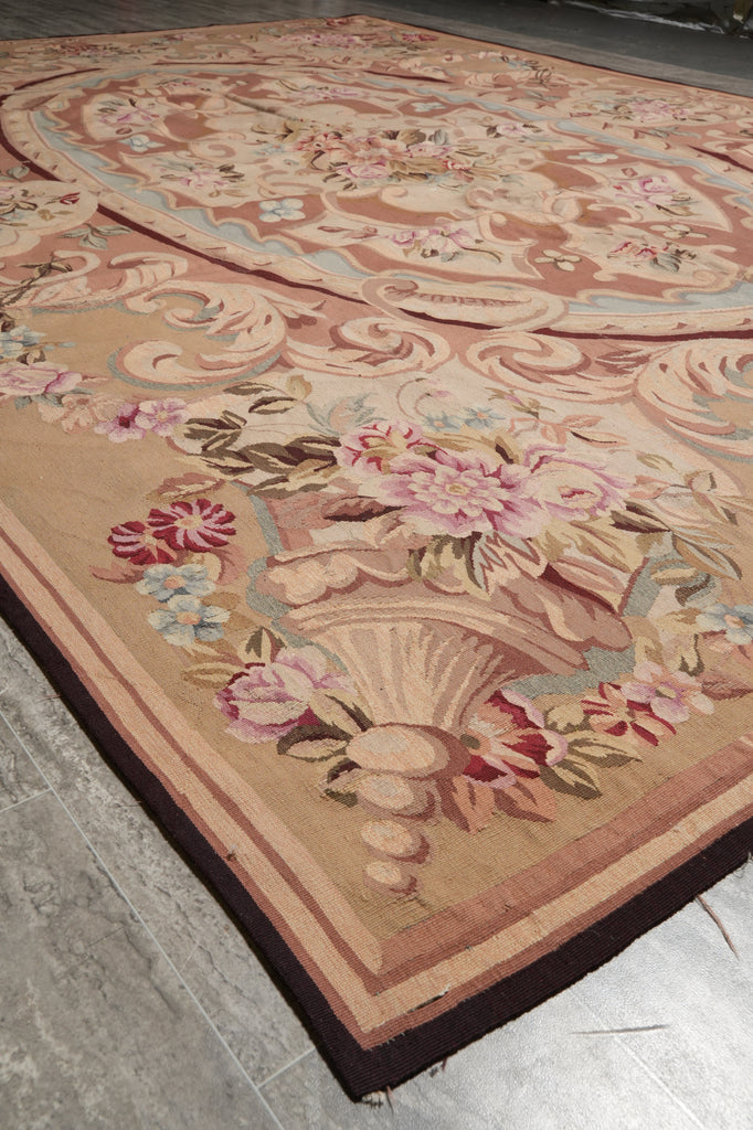 9 x 12 Aubusson Savanerrie Flat Weave Rug 20809