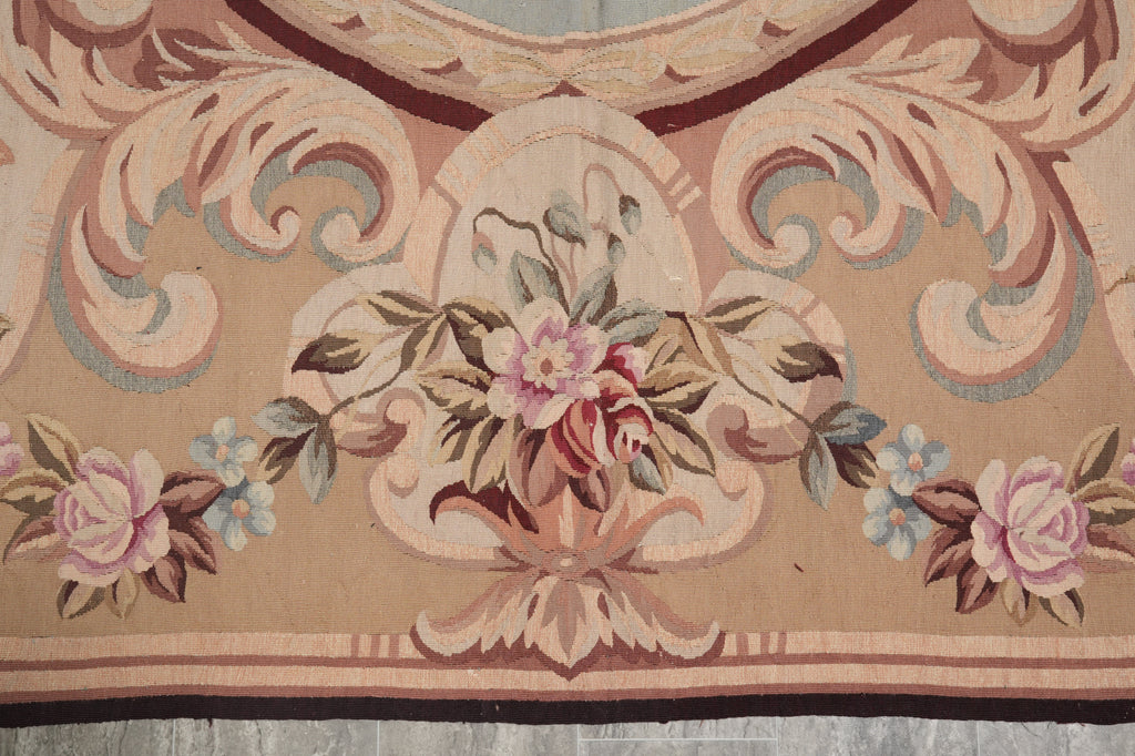 9 x 12 Aubusson Savanerrie Flat Weave Rug 20809