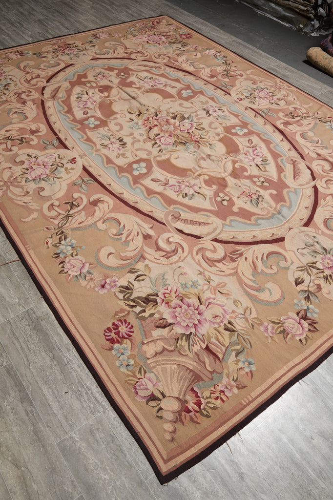 9 x 12 Aubusson Savanerrie Flat Weave Rug 20809