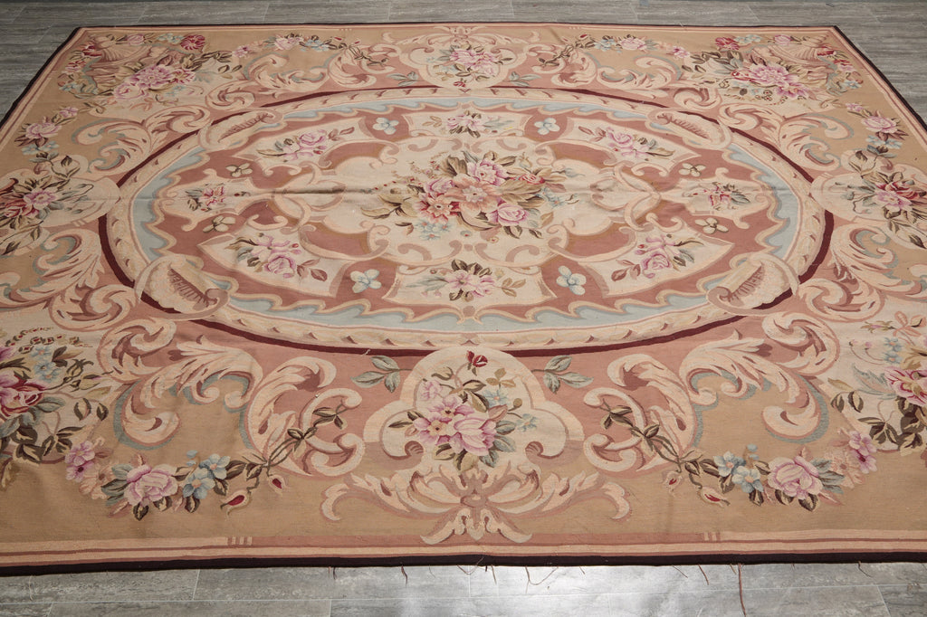 9 x 12 Aubusson Savanerrie Flat Weave Rug 20809